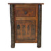 Fireside Lodge Appalachian Enclosed Nightstand includes a single top drawer and a lower cabinet door with iron-style handles