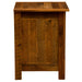 Fireside Lodge Barnwood Enclosed Nightstand is shown from the back with a solid wood panel and visible grain