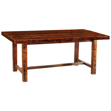 Fireside Lodge Barnwood Farmhouse Rectangle Dining Table - 5-Foot featuring a darker artisan top and sturdy reclaimed-wood legs