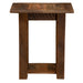 Fireside Lodge Barnwood Open Nightstand is shown straight on, highlighting its chunky barnwood build, visible wood grain, and open design