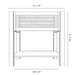 Fireside Lodge Barnwood Open Vanity with Shelf and Without Top is displayed in a measurement diagram without the top, emphasizing its solid wood structure and open bottom shelf