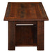 Fireside Lodge Barnwood Rectangle Coffee Table with Shelf - 60" x 24" from the front with a rustic wood top and an open shelf below