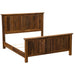 Fireside Lodge Barnwood Traditional Bed shown without bedding, highlighting its solid wooden frame, headboard, and footboard