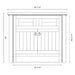 Fireside Lodge Barnwood Vanity - 36-Inch Barnwood Edged Laminate Top Center Sink front-view bathroom vanity diagram with centered sink, double doors, and labeled dimensions