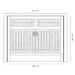 Fireside Lodge Barnwood Vanity - 42-Inch Without Top Center Sink shows a 44½-inch-wide cabinet base with a centered sink cutout in a clean front-view drawing