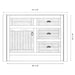 Fireside Lodge Barnwood Vanity - 42-Inch Without Top Left Sink features a left-side sink cabinet design with one door on the left and three stacked drawers on the right