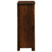 Fireside Lodge Cedar Log Headwaters Five Drawer Chest is shown from the side, emphasizing its solid wood panels and rounded log legs