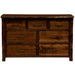 Fireside Lodge Cedar Log Headwaters Seven Drawer Dresser shown from the front with all seven drawers closed