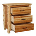Fireside Lodge Cedar Log Headwaters Three Drawer Chest is shown with all three drawers open, revealing deep storage space and smooth wood interiors