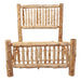 Fireside Lodge Cedar Log Small Spindle Bed is shown without bedding, clearly displaying the solid cedar log frame and vertical spindles