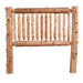 Fireside Lodge Cedar Log Small Spindle Headboard shown alone, highlighting the handcrafted cedar log posts and evenly spaced vertical spindles