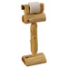 Fireside Lodge Cedar Log Toilet Paper Holder rustic freestanding toilet paper stand made from rounded cedar logs with visible knots and natural wood grain