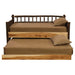 Fireside Lodge Hickory Log Daybed With Roll Out Trundle shows both mattresses in place with the lower bed fully extended