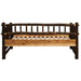 Fireside Lodge Hickory Log Daybed Without Roll Out Trundle shows a front view of the empty slatted base and thick log posts