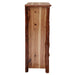Fireside Lodge Hickory Log Five Drawer Chest is angled to show its smooth top, five drawers, and strong log frame