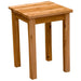 Fireside Lodge Voyageur Open Side Table as a small square wooden table with four straight legs