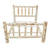 Fireside Lodge Voyageur Traditional Bed - Unassembled is shown assembled from the front with a rustic log headboard and footboard
