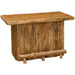 Fireside Lodge Cedar Log 5-Foot Bar has a rustic cedar wood design with a smooth top and log-style front