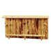 Fireside Lodge Cedar Log 7-Foot Bar features a rustic handcrafted log design with a smooth cedar top