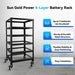 Five-tier Sun Gold Power 5-Layer Battery Rack highlighting durable construction, mobility, and easy installation