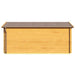 Flat side view of the GardenHouse24 USA Miriam 44A Classic Garden Room highlights its smooth wooden exterior with no visible windows or doors