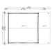 Floor plan in feet showing total square footage for the GardenHouse24 USA ALU Concept Arosa 44C Garden Room, divided into two main spaces