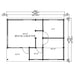 Floor plan in square feet labels each interior space within the GardenHouse24 USA Pamplona 70 Garden Room