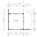 Floor plan of GardenHouse24 USA ALU Concept Relax 70A Garden Room outlines interior dimensions and wall placements from a top-down view
