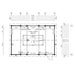 Floor plan of GardenHouse24 USA Dundee 70C Garden Room shows the spacious interior with centered pool table placement and wall measurements