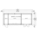 Floor plan of GardenHouse24 USA Mikelli 44 Garden Room in feet shows three distinct sections with labeled square footage
