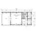 Floor plan of GardenHouse24 USA Sauna St.Moritz 70 Garden Room shows room dimensions and layout for efficient use of space