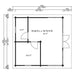 Floor plan of GardenHouse24 USA Taunus 70 Garden Room with three interior spaces labeled with square footage and clear door placements