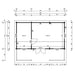 Floor plan of the GardenHouse24 USA Barrit 70 Garden Room displays room measurements and doorwindow placements