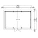 Floor plan of the GardenHouse24 USA Bern 70 Garden Room reveals a 245.4-square-foot open space layout with labeled dimensions in feet and inches