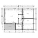 Floor plan outlines the interior dimensions and room divisions of the GardenHouse24 USA Pamplona 70 Garden Room, including a covered terrace