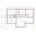 Floor plan with labeled room sizes, door placements, and wall dimensions outlines the interior of the GardenHouse24 USA Francesca 70 Garden Room
