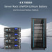 Four 100Ah server rack batteries with enclosed cabinet for Sun Gold Power 10000W 48VDC 120V/240V LiFePO4 20.48KWH Lithium Battery Solar Panel Off-Grid Solar Kit