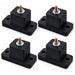 Four Senville Rubber Pads for Mounting Mini Split AC Condenser displayed together, each featuring a threaded bolt and durable anti-vibration base