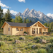 Francesca 70 home office in a sunny Wyoming sagebrush meadow beneath the Teton Range.