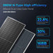 Front and rear views of Sun Gold Power 590W Bifacial N-Type Monocrystalline Solar Panel showcase its bifacial design, 22.8% efficiency, and 16-busbar technology