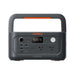 Front-facing view of Jackery Explorer 500 v2 Portable Power Station showcases its display, AC outlets, USB ports, and built-in carry handle