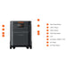 Front panel diagram of Jackery HomePower 3600 Plus Portable Power Station highlighting the display, USB ports, AC outlets, and control buttons