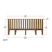Front-view diagram of the teak frame of Westminster Teak Kafelonia Sofa Sectional shows vertical slats and precise width and height dimensions