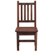 Front view of Fireside Lodge Barnwood Prairie Dining Side Chair featuring five vertical back slats and a sturdy wood frame