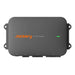 Front view of Jackery DC-DC Alternator Charger showing its slim design, ports, and green LED status light