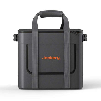 Front view of Jackery Extreme Guard Carrying Bag with padded carry handles, reinforced straps, and storage pockets