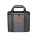 Front view of Jackery Upgraded Carrying Case Bag (S) with dual handles, zipper closure, and the orange Jackery logo