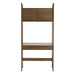 Front view showcases the clean lines and functional storage of Crate & Barrel Tate Walnut Bookcase Desk with Outlet