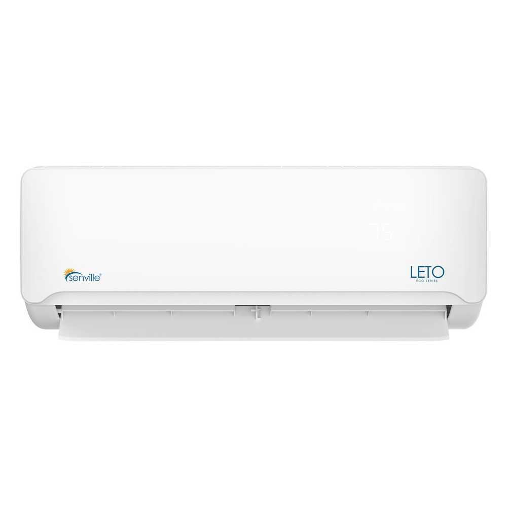Front view of the Senville 9000 BTU Mini Split Air Conditioner - Heat Pump - SENL09CD110V indoor wall-mounted unit