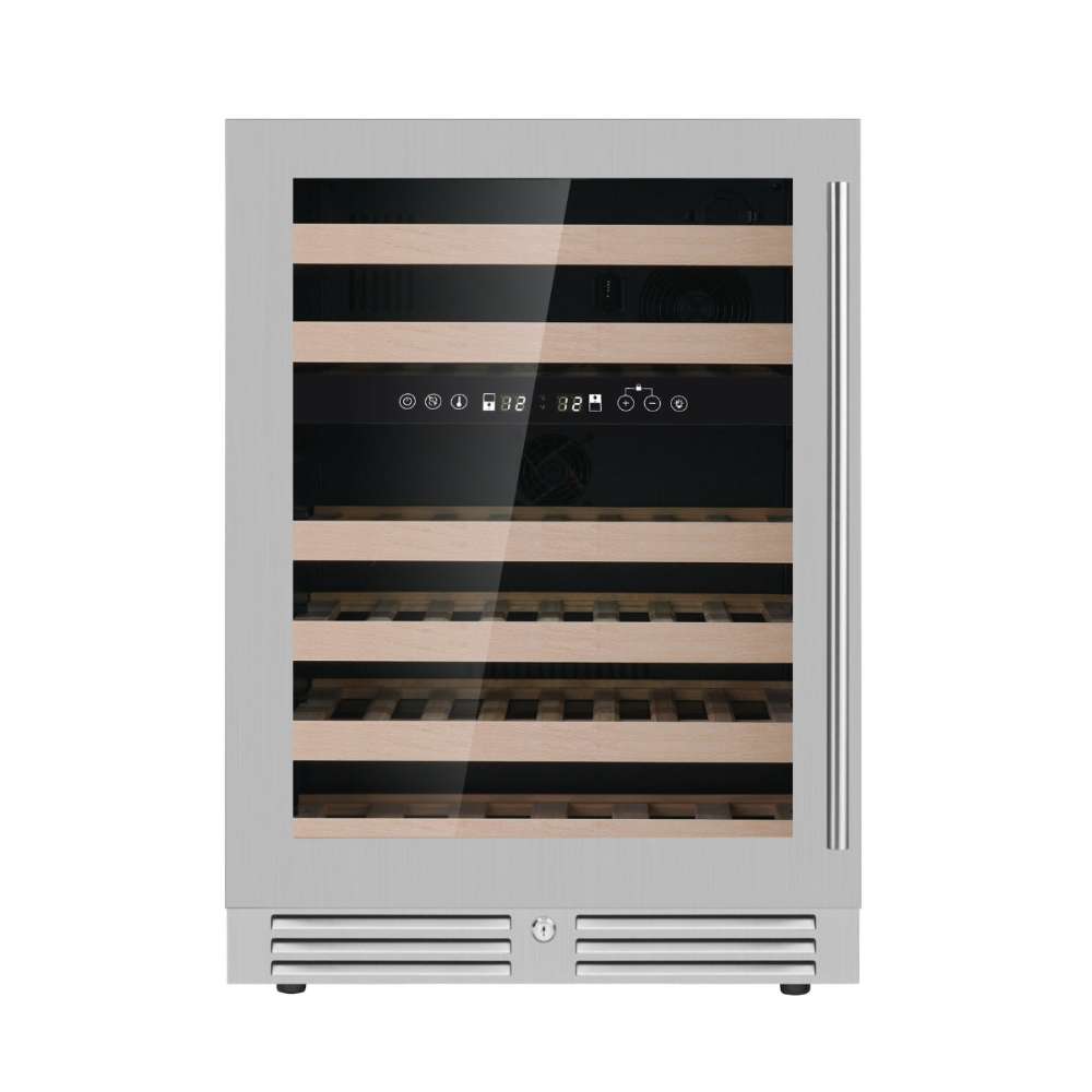 KingsBottle 24 Inch Under Counter LOW-E Glass Door Dual Zone Wine Cooler-Freedom Room